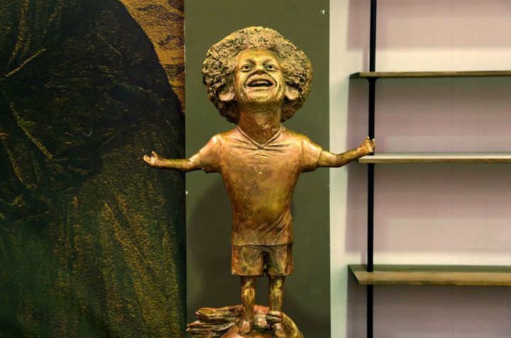 La statue de Mohamed Salah à Charm El-Cheikh, en Égypte (5 novembre 2018)
 (AFP)