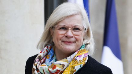 La nouvelle ministre du Travail, de la Santé et des Solidarités, Catherine Vautrin, le 12 janvier 2024 à l'Elysée. (LUDOVIC MARIN / AFP)