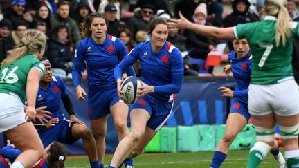 Jessy Trémoulière lors du deuxième match du Tournoi des six nations, le 2 avril 2022, face à l'Irlande.&nbsp; (FREDERIC CHARMEUX / MAXPPP)