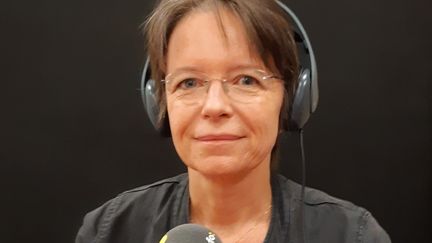 Florence Thune, directrice générale de Sidaction, le 9 octobre 2019. (CLAIRE VUILLOT / RADIO FRANCE)