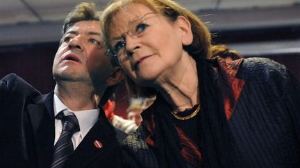 Melenchon et Buffet lors du congrès fondateur du Parti de Gauche (le 31 janvier 2009) (AFP/BORIS HORVAT)