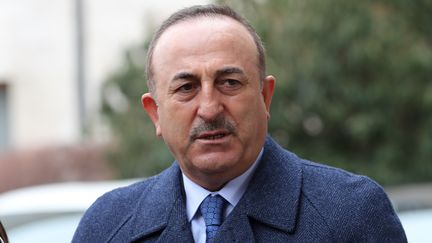 Le ministre turc des Affaires étrangères, Mevlut Cavusoglu, à Ankara le 25 janvier 2021 (ADEM ALTAN / AFP)