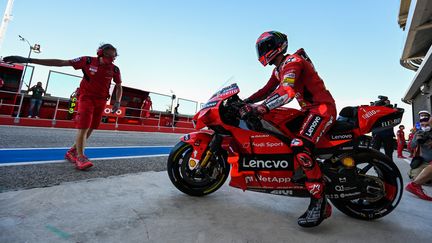 Francesco Bagnaia, pilote italien de Ducati en MotoGP.&nbsp; (ANDREAS SOLARO / AFP)