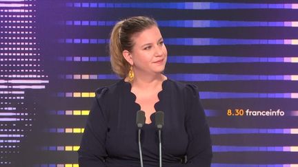 Mathilde Panot, députée La France insoumise du Val-de-Marne et présidente du groupe LFI à l'Assemblée nationale, sur franceinfo le 28 novembre 2024. (FRANCEINFO / RADIO FRANCE)