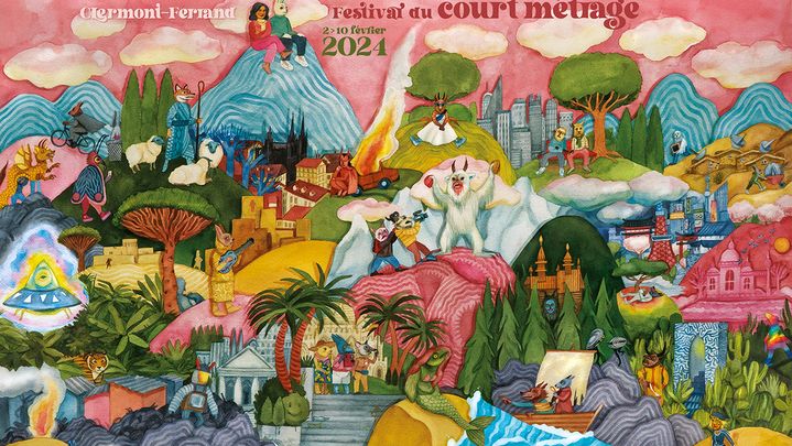 L'affiche "Le Jardin des délices" du festival international du court métrage 2024. (Clermont ISFF)