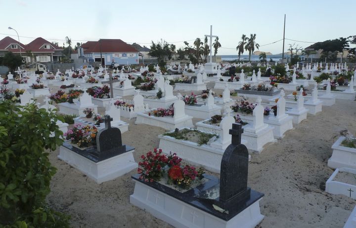 Le cimetière marin de Lorient à Saint-Barth.
 (Valentine AUTRUFFE / AFP)