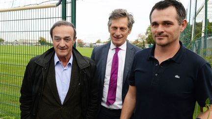 Jean-Louis Triaud, le président des Girondins, Nicolas de Tavernost, l'actionnaire principal du club et l'entraîneur Willy Sagnol