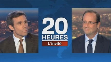 François Hollande était l'invité de David Pujadas mardi sur France 2 (Capture d'écran)