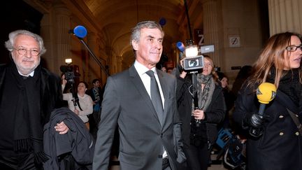 L'ancien ministre du Budget, Jérôme Cahuzac, au tribunal de Paris le 10 février 2016. &nbsp; (MIGUEL MEDINA / AFP)