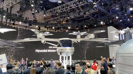 Taxi volant Hyundai exposé au CES 2020 à Las Vegas.&nbsp; (JEROME COLOMBAIN / RADIO FRANCE)