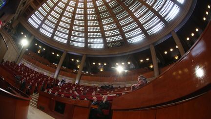 &nbsp; (La conférence sociale se tient au Conseil économique, social et environnemental, palais d'Iéna © MaxPPP)