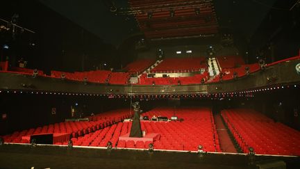 La salle de l'Olympia à Paris, vide en mai 2020. (BERTRAND GUAY / AFP)