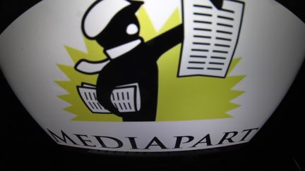 Le logo du site d'information Mediapart, le 28 décembre 2016. (LIONEL BONAVENTURE / AFP)