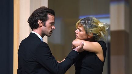 &nbsp; (Démons, au théâtre du Rond-Point à Paris. Romain Duris et Marina Foïs ©  Tristan Jeanne-Valès)