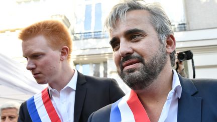 Adrien Quatennens et Alexis Corbière, lors d'une manifestation à Paris le 19 octobre 2017 (JULIEN MATTIA / NURPHOTO)