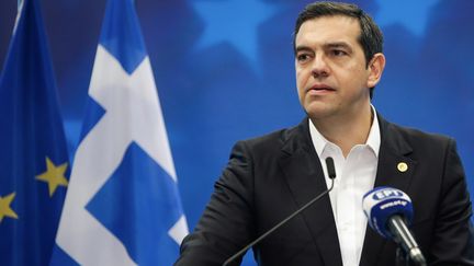 Le Premier ministre grec, Alexis Tsipras à la Commission européenne le 29 juin 2018. (ARIS OIKONOMOU / AFP)