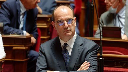 Le Premier ministre Jean Castex lors d'une séance de questions au gouvernement, le 8 juillet 2020 à l'Assemblée nationale. (DANIEL PIER / NURPHOTO / AFP)