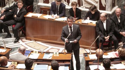 &nbsp; (Manuel Valls a exclut toute intervention terrestre en Syrie ce mardi après-midi à l'Assemblée Nationale © MaxPPP)