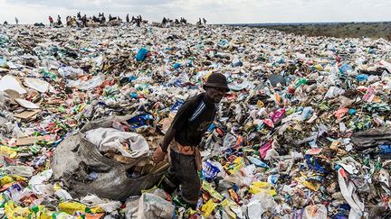 Site d'enfouissement sanitaire de Richmond à Bulawayo, au Zimbabwe. (ZINYANGE AUNTONY / AFP)