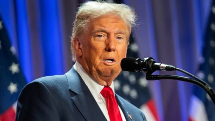 Le président élu des Etats-Unis, Donald Trump, s'exprime lors d'un rassemblement des élus républicains de la Chambre des représentants, à Washington DC, le 13 novembre 2024. (POOL / GETTY IMAGES NORTH AMERICA / AFP)