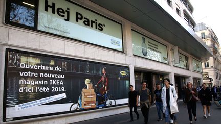 Le futur magasin Ikea à Paris, à proximite de la place de la Madeleine. (DELPHINE GOLDSZTEJN / MAXPPP)