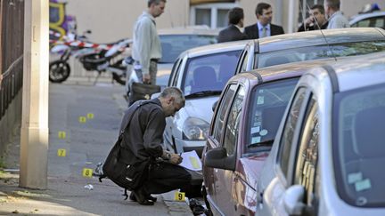 La descente dans laquelle a &eacute;t&eacute; tu&eacute; un homme, vendredi 11 mai, &agrave; Lyon. (AUGROS PIERRE / MAXPPP)