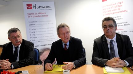 Une conf&eacute;rence de presse au si&egrave;ge lillois d'Humanis, une caisse de retraite compl&eacute;mentaire. ( MAXPPP)