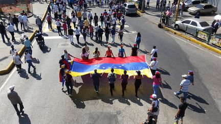 Manifestation pro Guaido à Caracas, Venezuela, le 2 février 2019. (LAURENT MACCHIETTI / RADIO FRANCE)