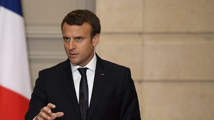 Le président de la République Emmanuel Macron, à l'Elysée, le 12 juin 2017. (LIONEL BONAVENTURE / AFP)