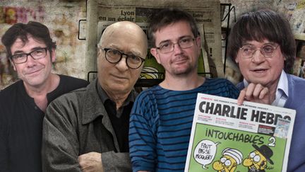  (Quatre grandes figures du dessin de presse ont été tués lors de l'attentat contre l'hebdo satirique Charlie Hebdo © Yacine Sahnoune / MAXPPP)