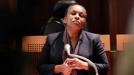 Christiane Taubira, la ministre de la Justice, le 19 d&eacute;cembre 2013, &agrave; Ajaccio, en Corse-du-Sud. (PASCAL POCHARD CASABIANCA / AFP)