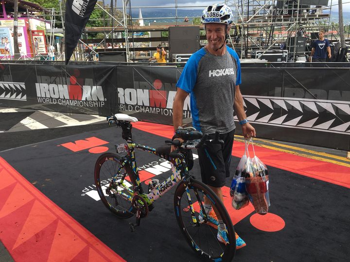 Christophe Aubonnet à l'Ironman d'Hawai. (Christophe Aubonnet)