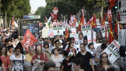 Manifestion pro-palestinienne dans les rues de Paris, le 23 juillet 2014.&nbsp; (STEPHANE DE SAKUTIN / AFP)