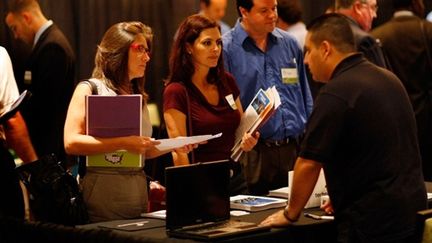 Chercheurs d'emplois à Fort Lauderdale, en Floride (archives). (Joe Raedle/Getty Images/AFP)