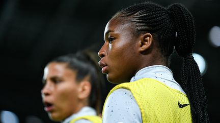 Aminata Diallo durant le match de D1 féminine entre le Paris-Saint-Germain et l'Olympique Lyonnais, le 29 mai 2022 au stade Jean-Bouin. (VICTOR JOLY / DPPI via AFP)