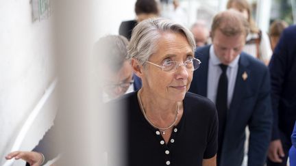 La Première ministre francaise, Elisabeth Borne, en déplacement à Vaulx-en-Velin (Rhône), le 22 juillet 2022.&nbsp; (NORBERT GRISAY / HANS LUCAS / AFP)