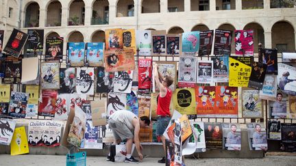 Les spectacles du Off d'Avignon font leur pub (le 5 juillet 2016)
 (Bertrand Langlois / AFP)