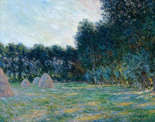 Claude Monet, "Prairie aux meules de foin près de Giverny", 1885 
 (2014 Museum of Fine Arts, Boston)