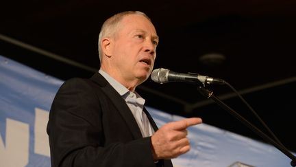 Yoav Gallant, lors d'un meeting électoral, à&nbsp;Ramat Gan (Israël), le 12 mars 2015.&nbsp; (GILI YAARI / NURPHOTO / AFP)