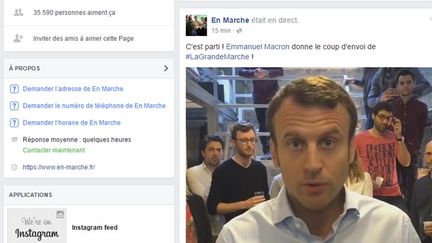 &nbsp; (Emmanuel Macron ce samedi matin en direct sur Facebook © capture d'écran)