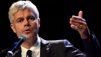 Le président des Républicains, Laurent Wauquiez, lors d'un discours à Saint-Quentin (Aisne), le 6 décembre 2018.&nbsp; (FRANCOIS LO PRESTI / AFP)