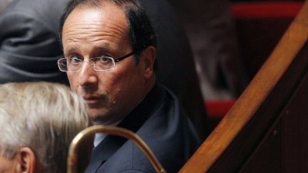 François Hollande, le 7 septembre 2011, à l'Assemblée (PATRICK KOVARIK / AFP)