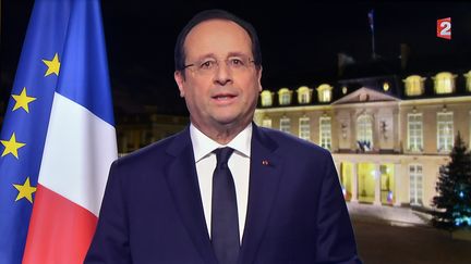 &nbsp; (François Hollande annonce le Pacte de responsabilité le 31/12/2013©MAXPPP)