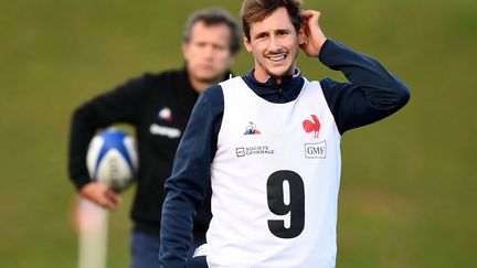 Baptiste Serin à l'entraînement à Marcoussis lors du tournoi des Six Nations en février dernier. (FRANCK FIFE / AFP)