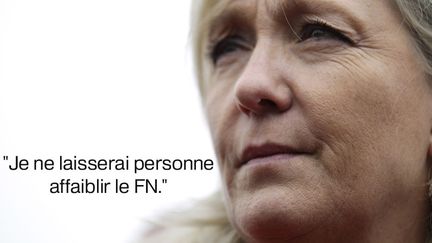 Marine Le Pen,&nbsp;le 8 avril 2015, dans "Le Figaro". (CHARLY TRIBALLEAU / AFP)