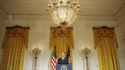 Obama lors de son allocution sur la Libye (18/3/2011) (AFP/MANDEL NGAN)