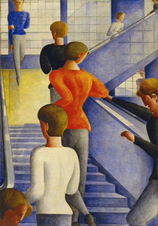 Oskar Schlemmer : "La Cage d'escalier du Bauhaus"  - Huile sur toile (1932)
 (Leemage)