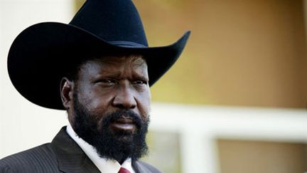 Le président de la région semi-autonome du Sud-Soudan Salva Kiir, le 8 janvier 2011, à Juba, au Sud-Soudan. (AFP/PHIL MOORE)