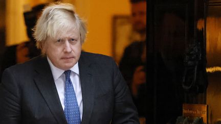 Le Premier ministre britannique, Boris Johnson, le 16 décembre 2021 à Londres.&nbsp; (TOLGA AKMEN / AFP)