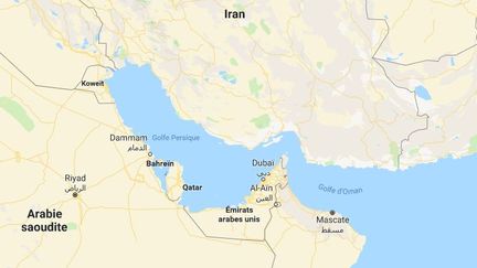 Les incidents se sont produits dans le golfe d'Oman, entre les Emirats arabes unis et l'Iran. (GOOGLE MAPS)